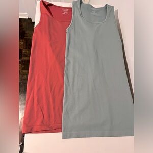 Two fitted maternity tank tops